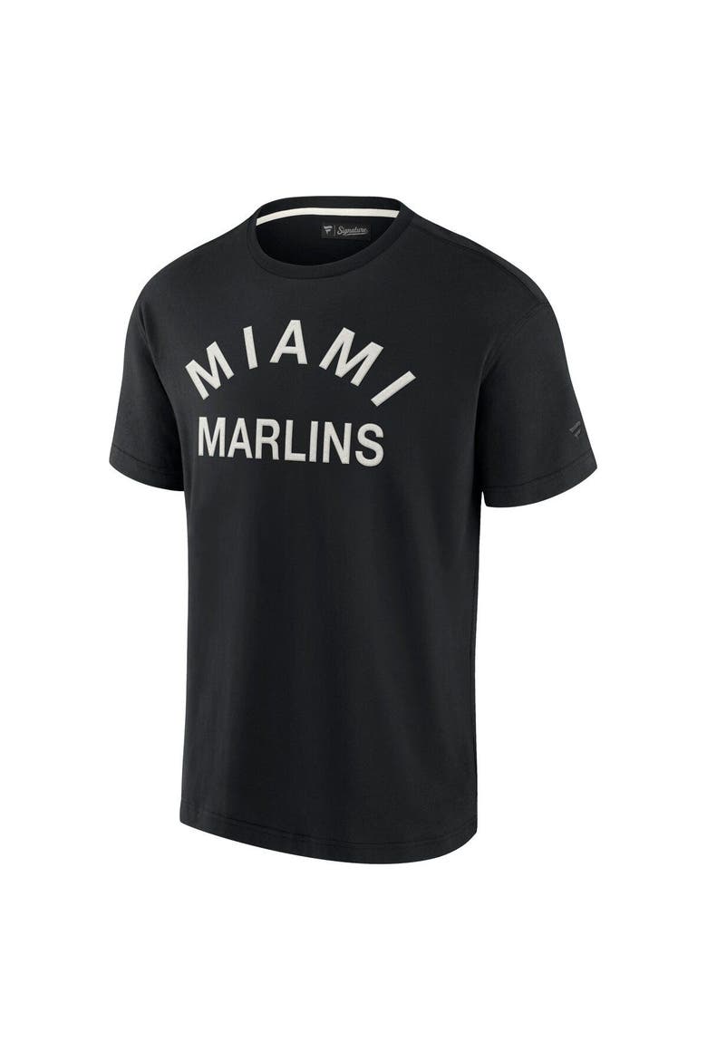 Unisex Fanatics Signature Black Miami Marlins Elements Super Soft Short Sleeve T-Shirt, Alternate, color, Black
