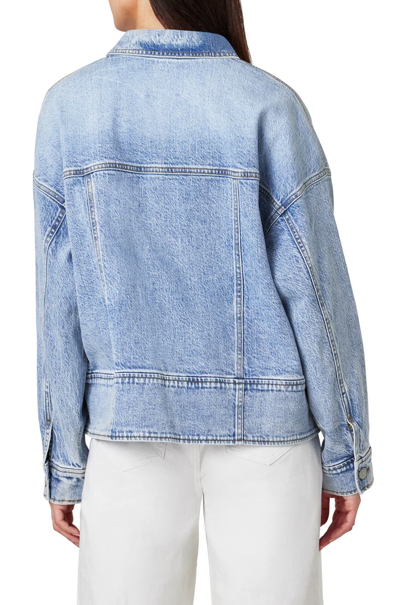 Habitual Zip Oversize Denim Trucker Jacket, Alternate, color,
