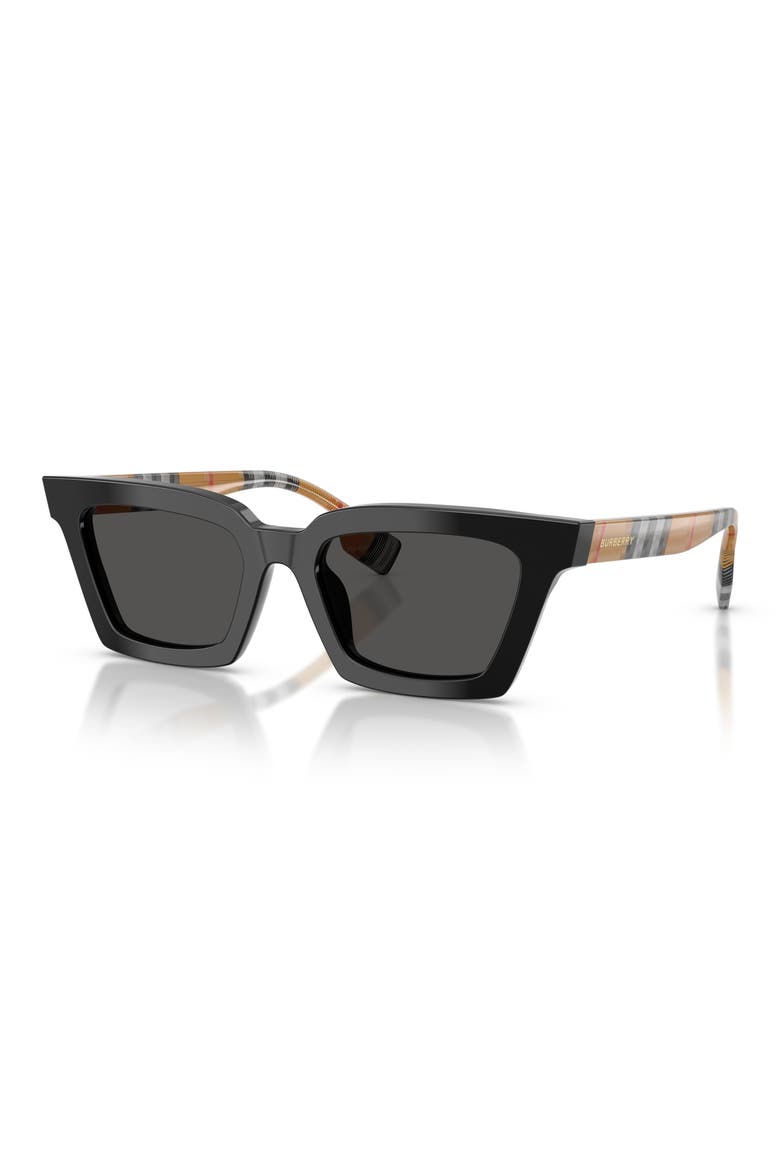 Briar 52mm Cat Eye Sunglasses, Alternate, color, BLACK / DARK GREY