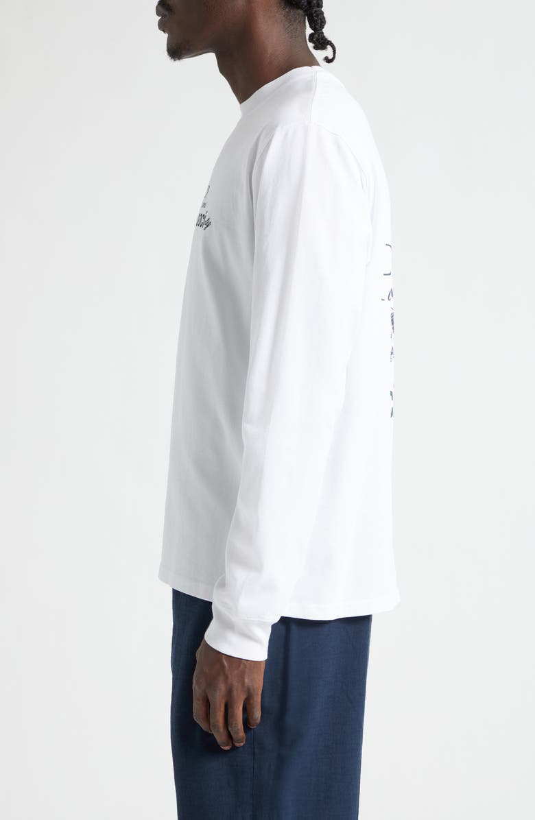 PALMES Piano Long Sleeve Graphic T-Shirt, Alternate, color, White