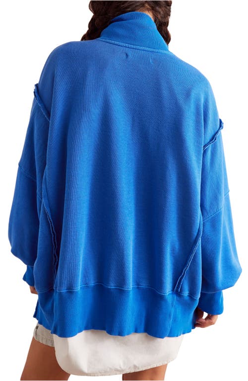 Shop Free People Camden Oversize Henley In Lake Victoria