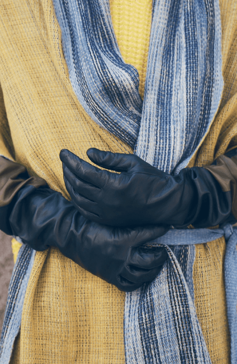 Seymoure Luxury Group Colorblock Stacked Opera Gloves, Alternate, color, Colorblock Agave