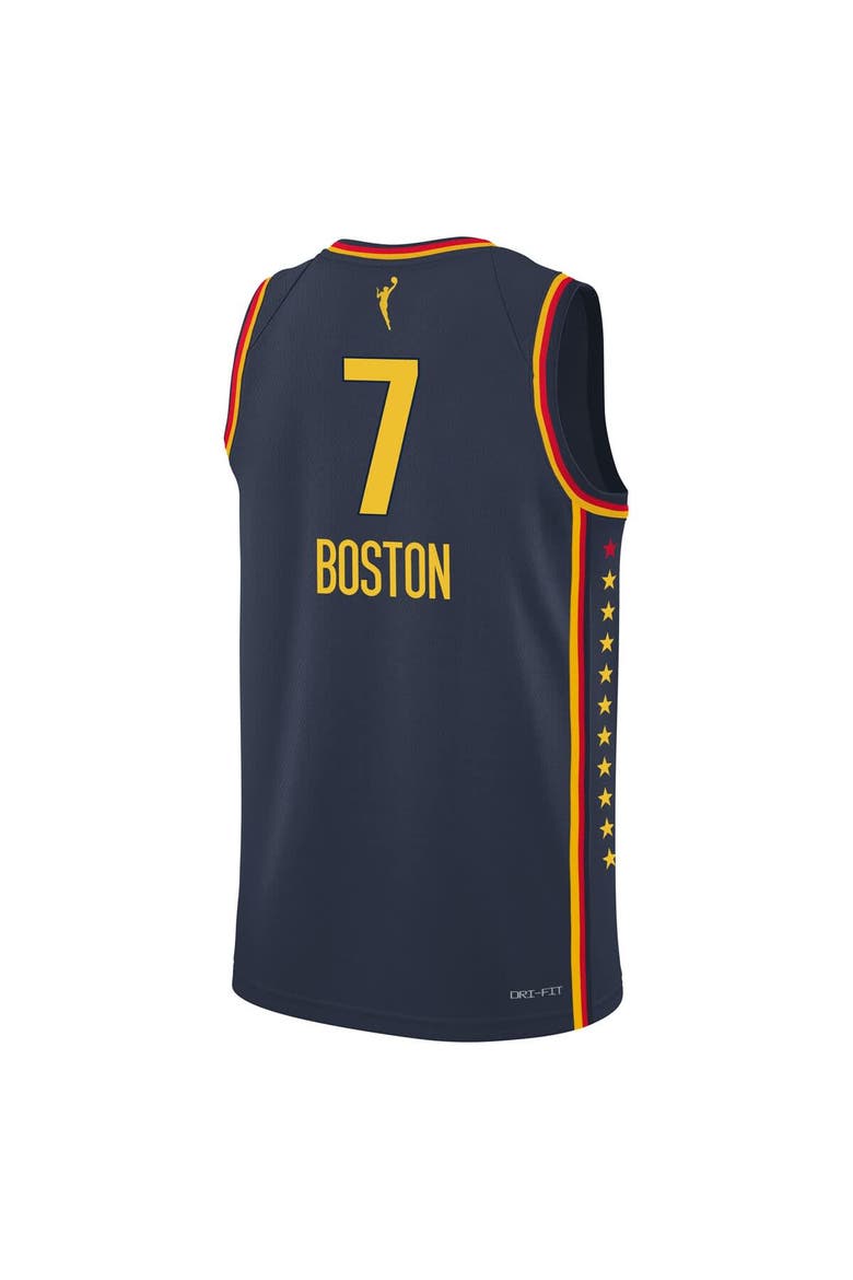 Youth Nike Aliyah Boston Navy Indiana Fever Explorer Swingman Jersey, Alternate, color, Navy