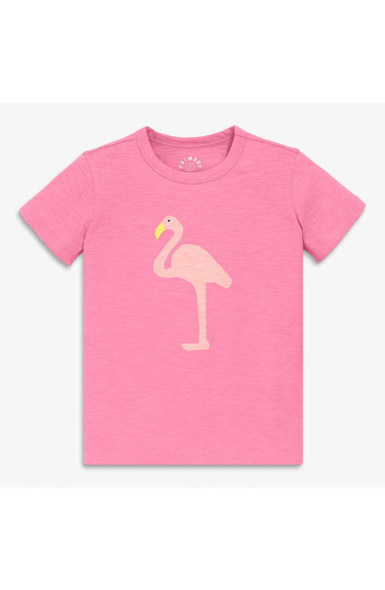 Primary Kids Flamingo Tee, Main, color, Taffy