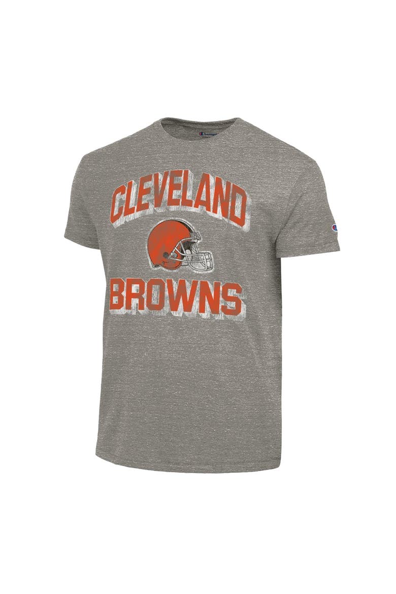 Men's Champion  Charcoal Cleveland Browns Ultimate Tri-Blend T-Shirt, Alternate, color, Charcoal