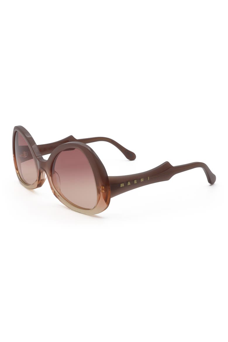 55mm Square Sunglasses, Alternate, color, BROWN / BROWN