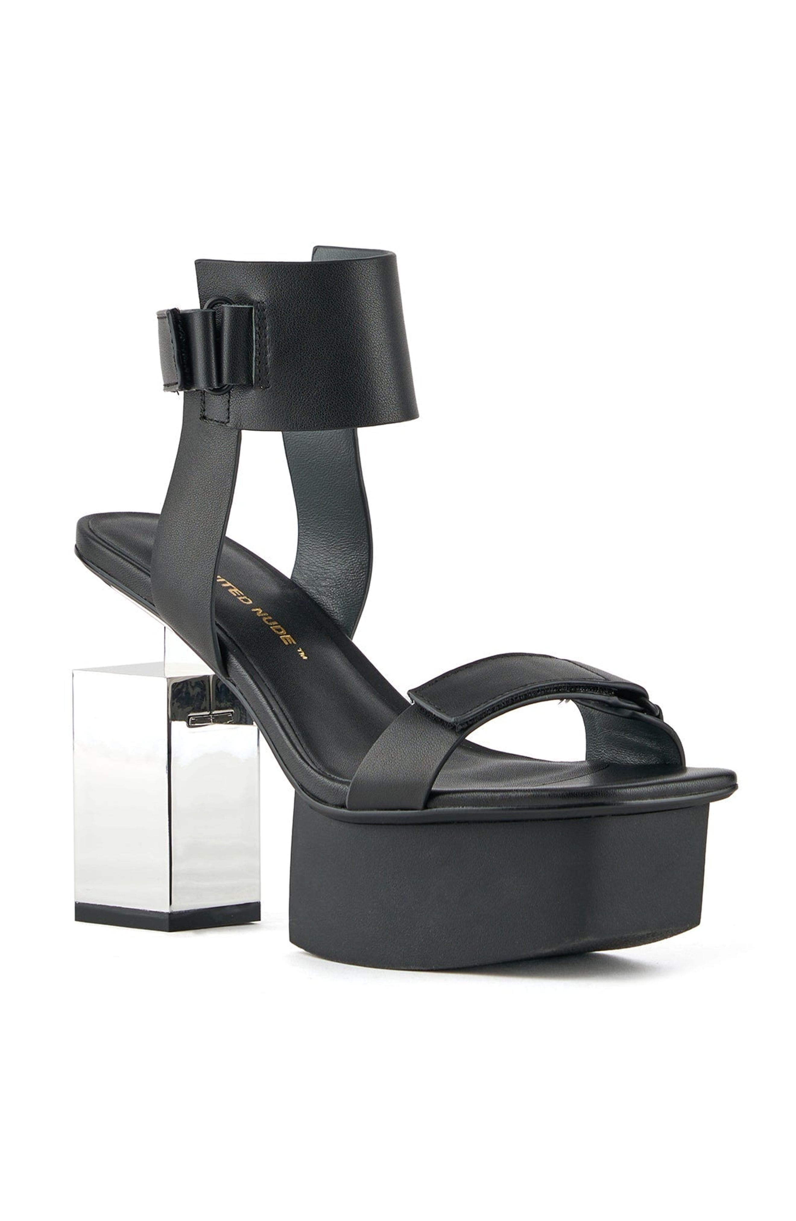 Cubist Sandal, Alternate, color, Black + Silver