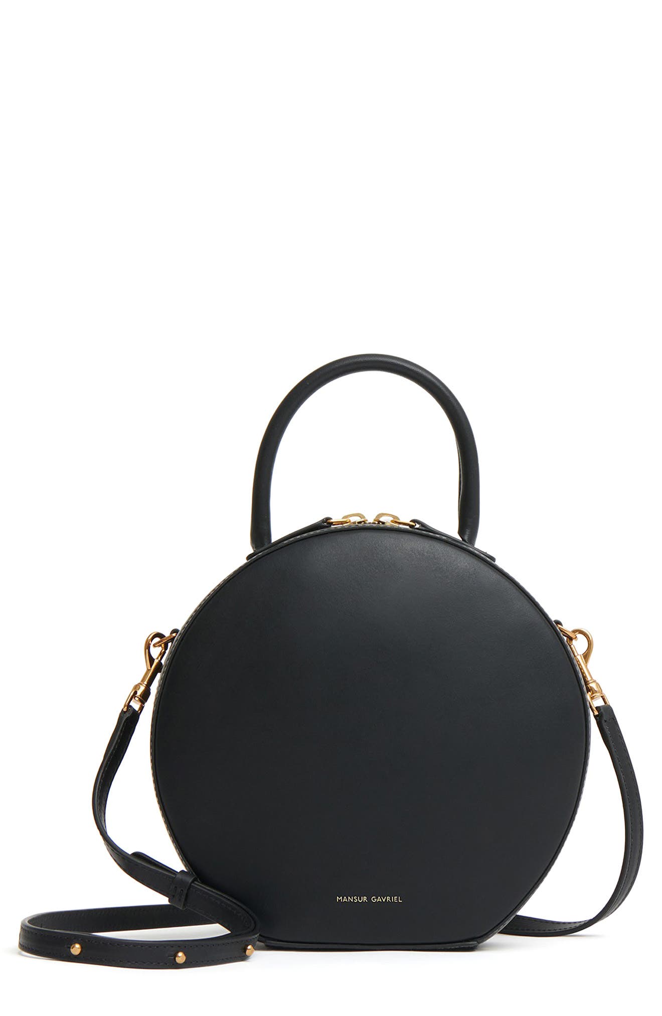 Mansur Gavriel Circle Leather Crossbody Bag, Main, color, 