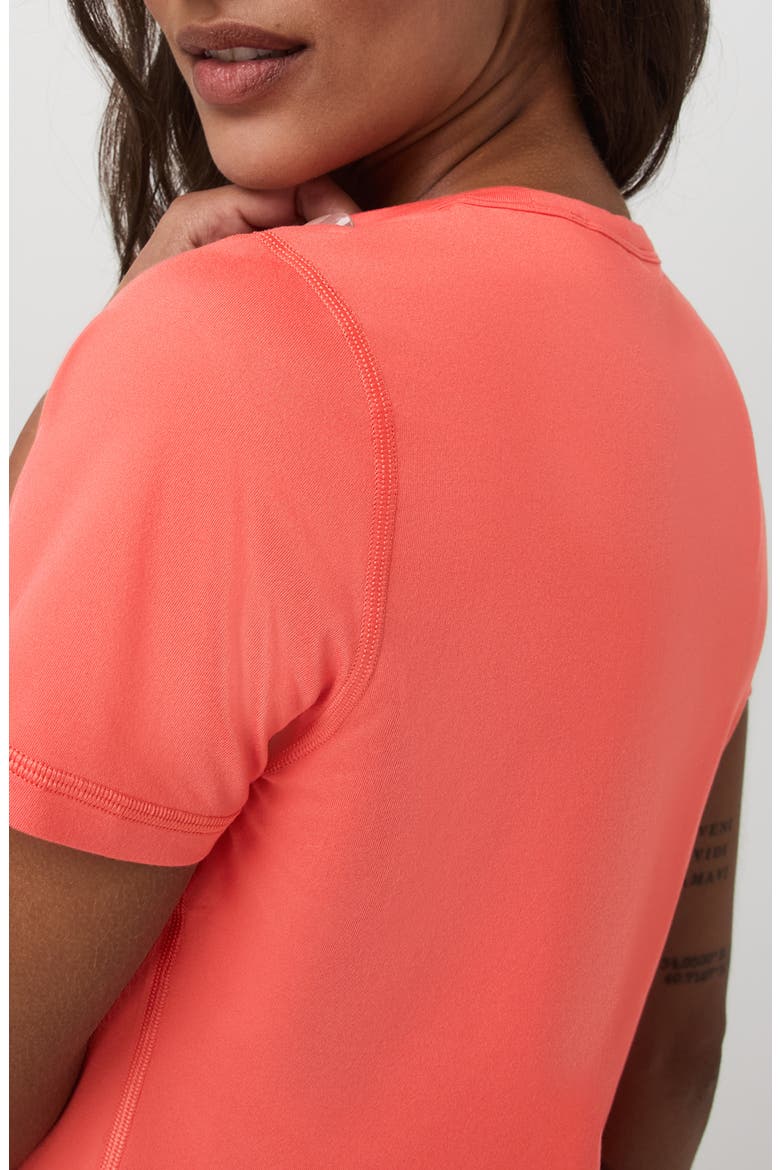 Lux Performance T-Shirt, Alternate, color, BRIGHT CORAL