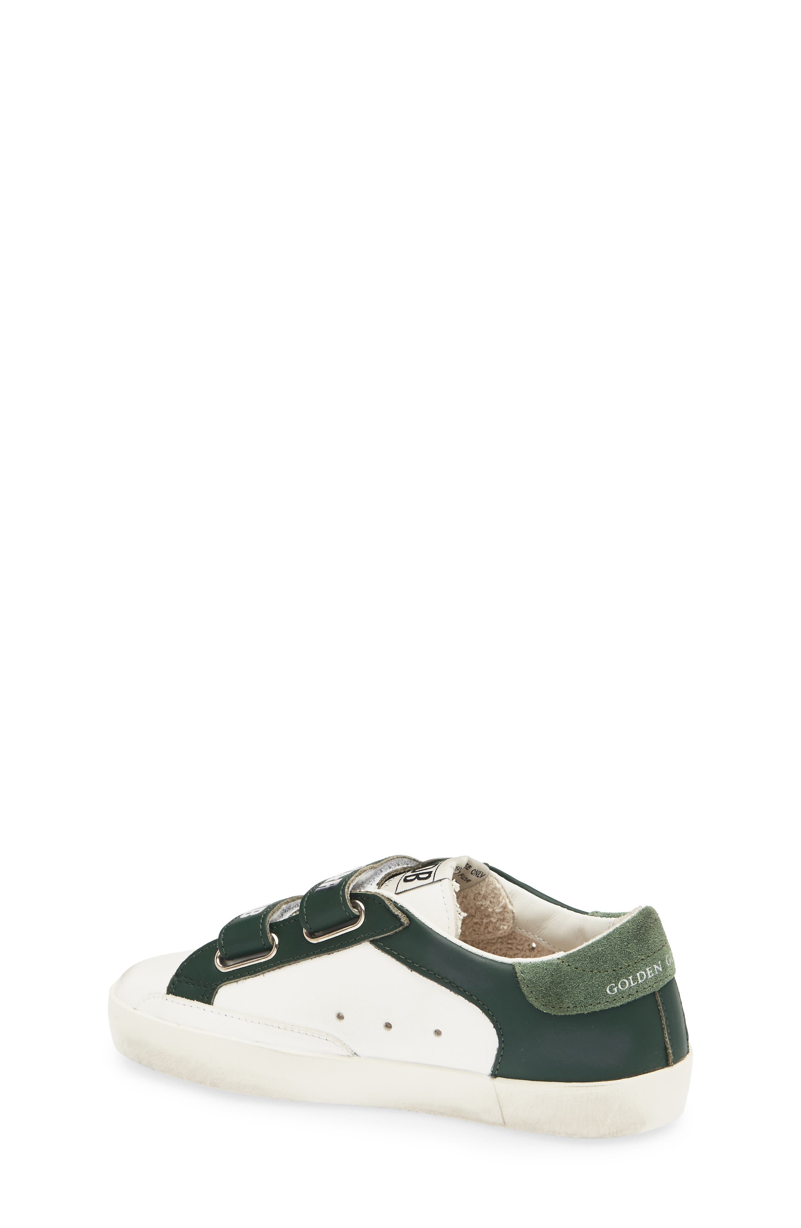 Kids' Old School Sneaker, Alternate, color, WHITE/ GREEN