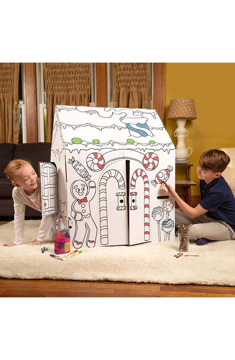 Easy Playhouse Gingerbread House Kids Art & Craft, Alternate, color, Multicolored