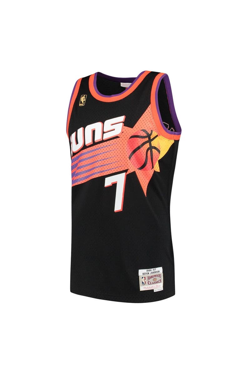 Mitchell & Ness Men's Mitchell & Ness Kevin Johnson Black Phoenix Suns 1996/97 Hardwood Classics Swingman Jersey, Alternate, color, 