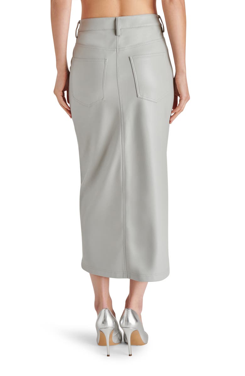 Steve Madden Avani Faux Leather Midi Skirt, Alternate, color,