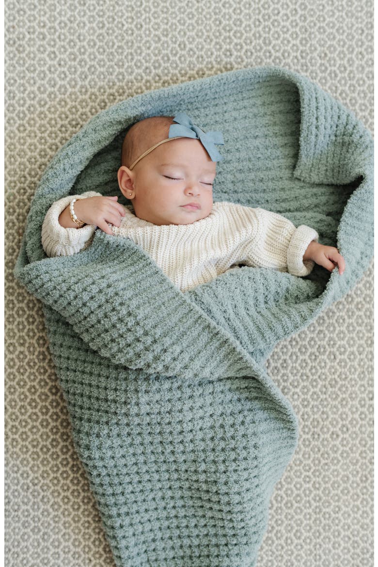 Waffle Receiving Blanket, Alternate, color, ELM