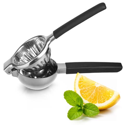 Stainless Steel Lemon Squeezer Large Manual Citrus Juicer Non‑Slip Dishwasher Safe