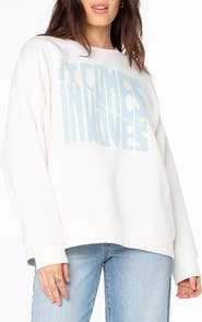 Roxy Morning Hike Oversize Fleece Graphic Sweatshirt