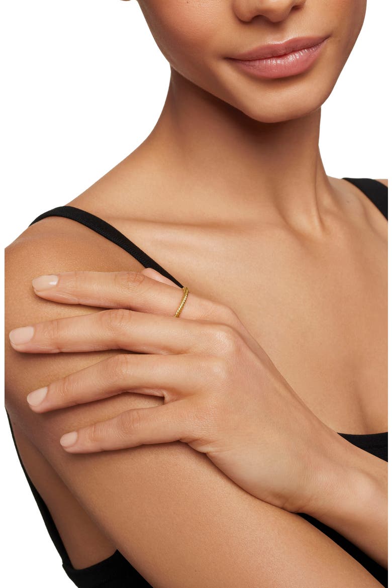 Cable Band Ring in Gold, Alternate, color, GOLD