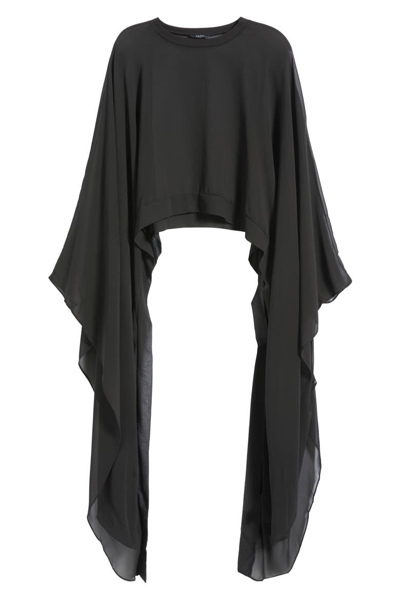 Silver Springs Cape Sleeve Top, Alternate, color, BLACK