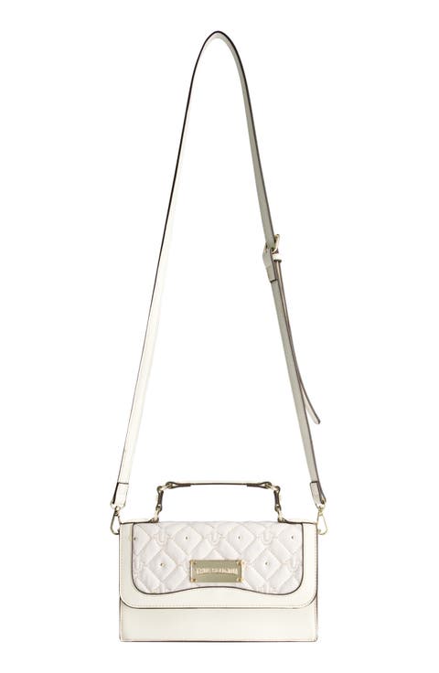 Studded Denim Flap Bag