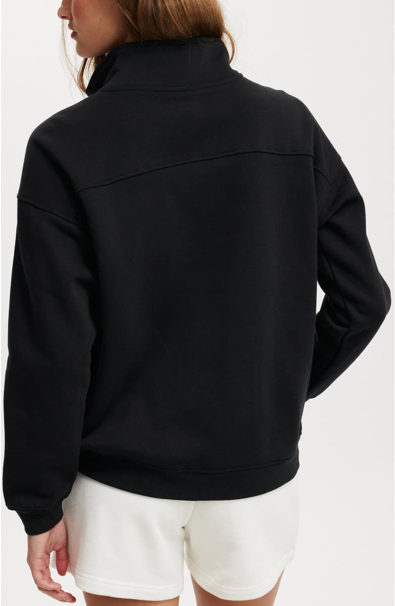 Cotton On Women's Classic Fleece Oversized Half Zip Sweatshirt, Alternate, color, 