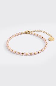 Mint & Lily Birthstone and Gold Bead Bracelet