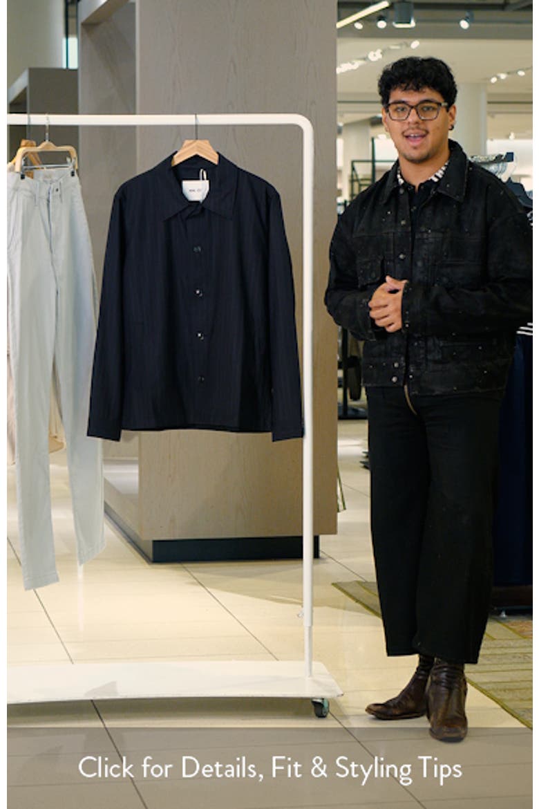 Zander Pinstripe Shirt Jacket video