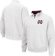COLOSSEUM Men's Colosseum White Mississippi State Bulldogs Tortugas Logo Quarter-Zip Jacket
