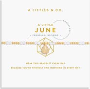 A Littles & Co Birthstone A Little Bracelet in Gold-Tone Plating