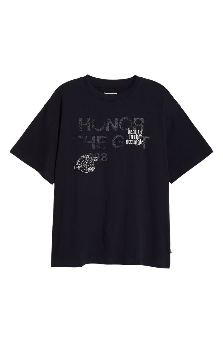 HONOR THE GIFT Beauty in the Struggle Cotton T-Shirt, Main, color, Black