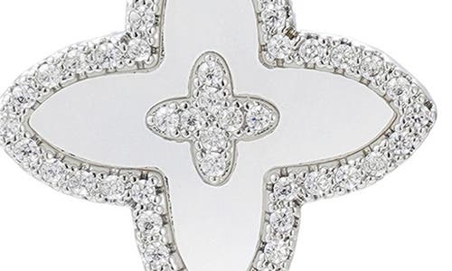 Adornia Cubic Zirconia Flower Stud Earrings In Metallic