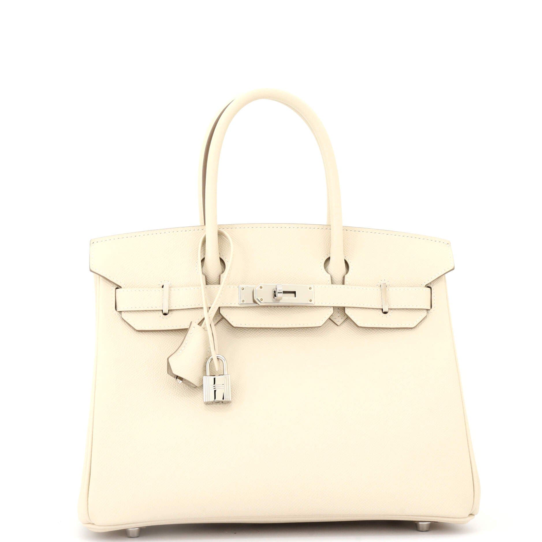Pre-Owned Hermes Birkin Handbag Light Epsom with Palladium Hardware 30, Alternate, color, 