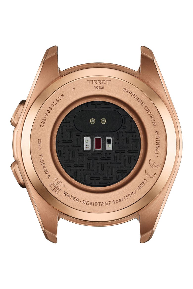 T-Touch Connect Sport Solar Smart Silicone Strap Watch, 42mm, Alternate, color, BEIGE