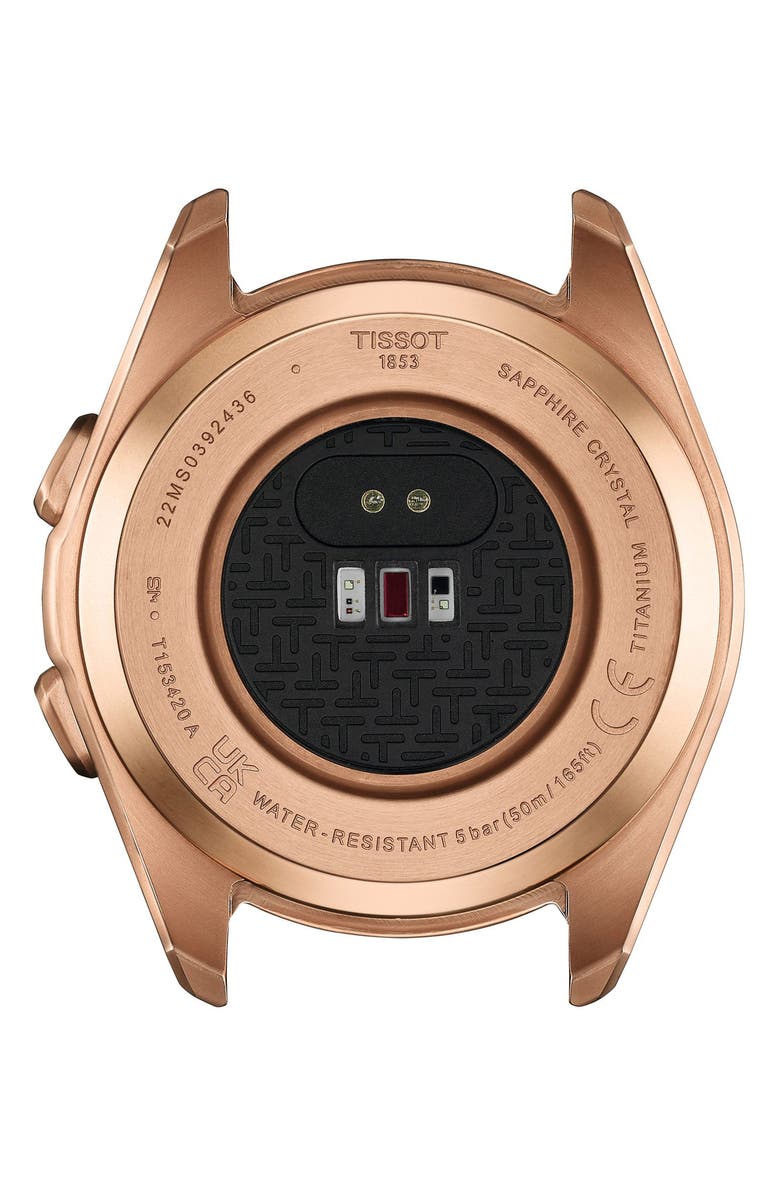 Tissot T-Touch Connect Sport Solar Smart Silicone Strap Watch, 42mm, Alternate, color, Beige