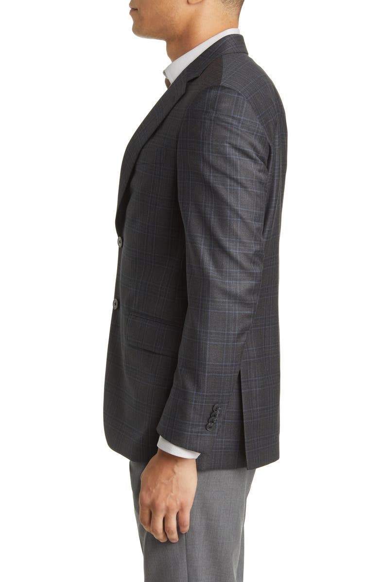 Peter Millar Tailored Fit Plaid Wool Sport Coat, Alternate, color, 