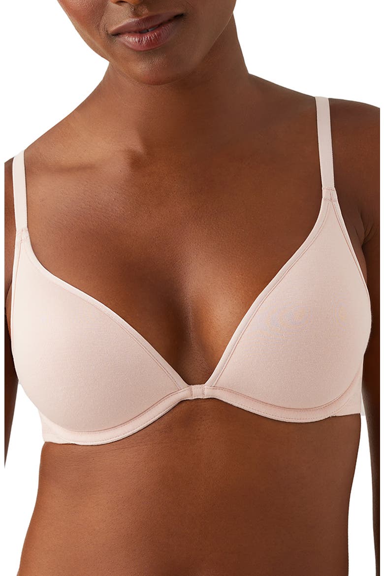 Cotton to a Tee Underwire Plunge T-Shirt Bra, Main, color, ROSE SMOKE