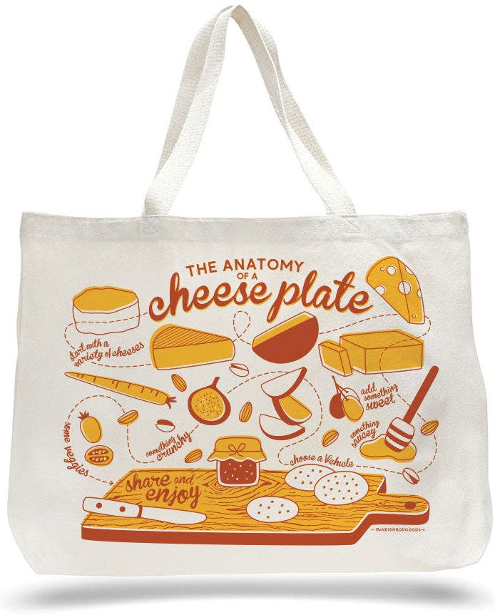 The Neighborgoods Tomato Candle & Cheese Tote Gift Set, Alternate, color, Red
