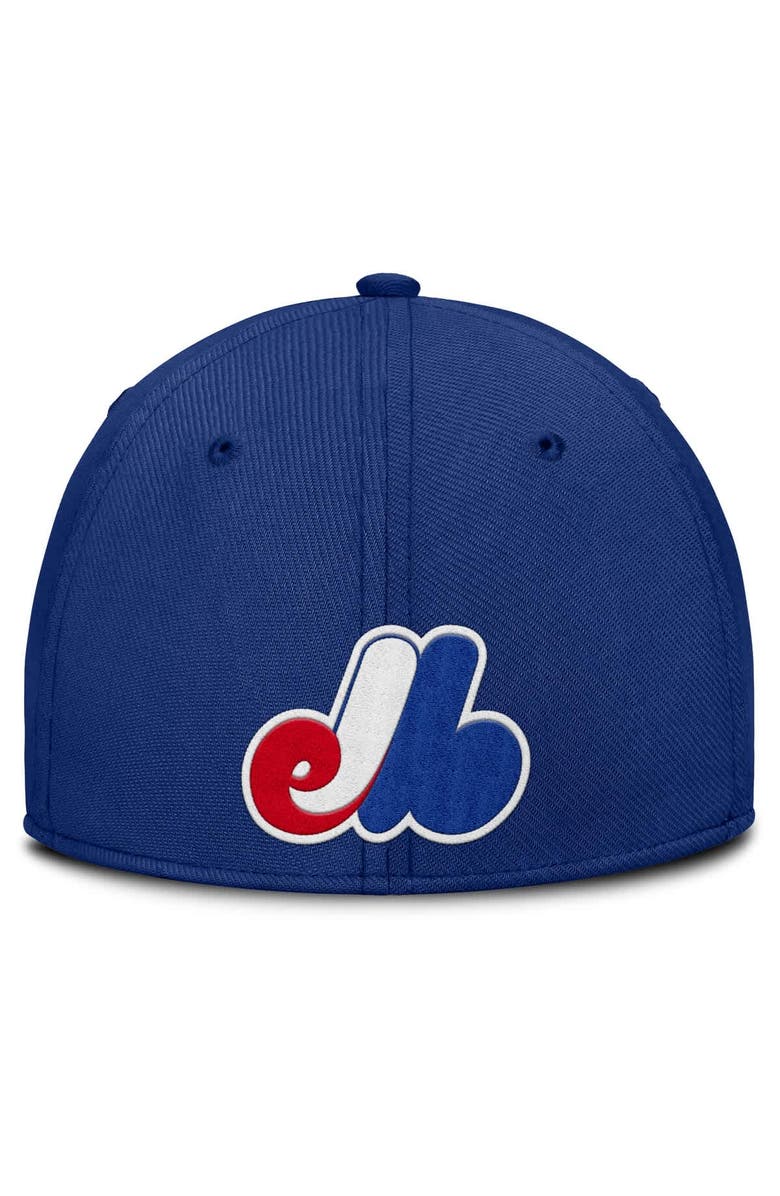 Nike Men's Nike Blue/Red Montreal Expos Rise Swoosh Performance Flex Hat, Alternate, color, 