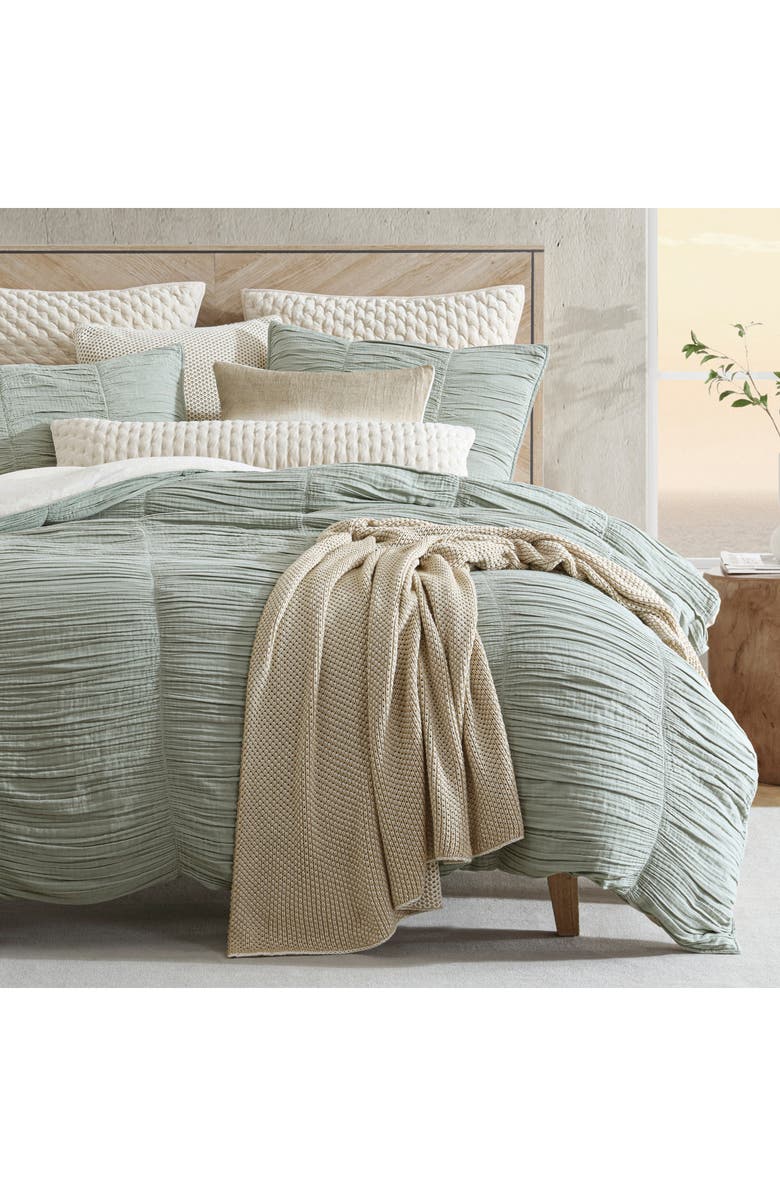 DKNY Pure Velveteen Accent Pillow, Alternate, color, Cream