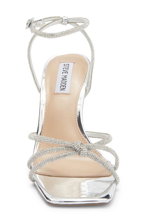 Steve Madden Libbee Rhinestone Sandal In Silver