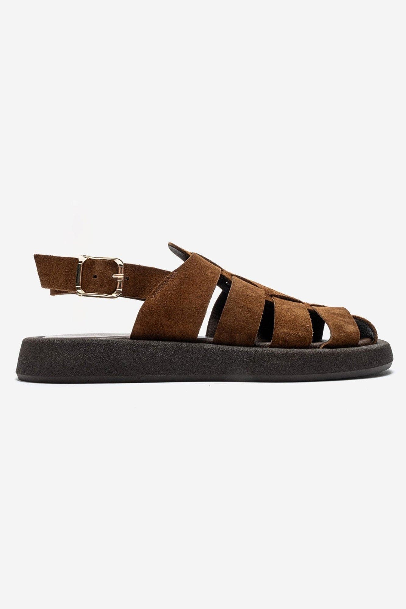 Joura Leather Sandal, Alternate, color, Mocha Suede