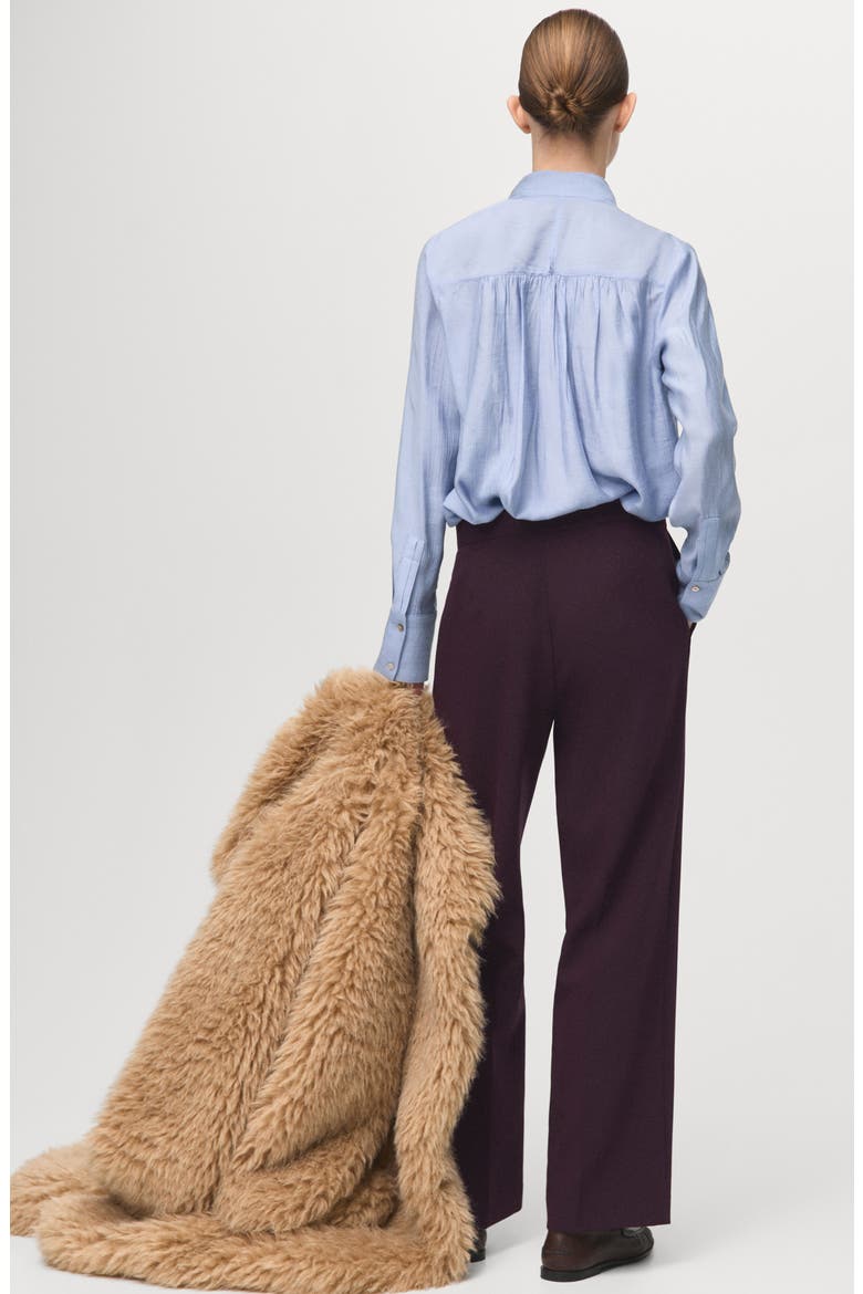 High Waist Straight Leg Pants, Alternate, color, PLUM