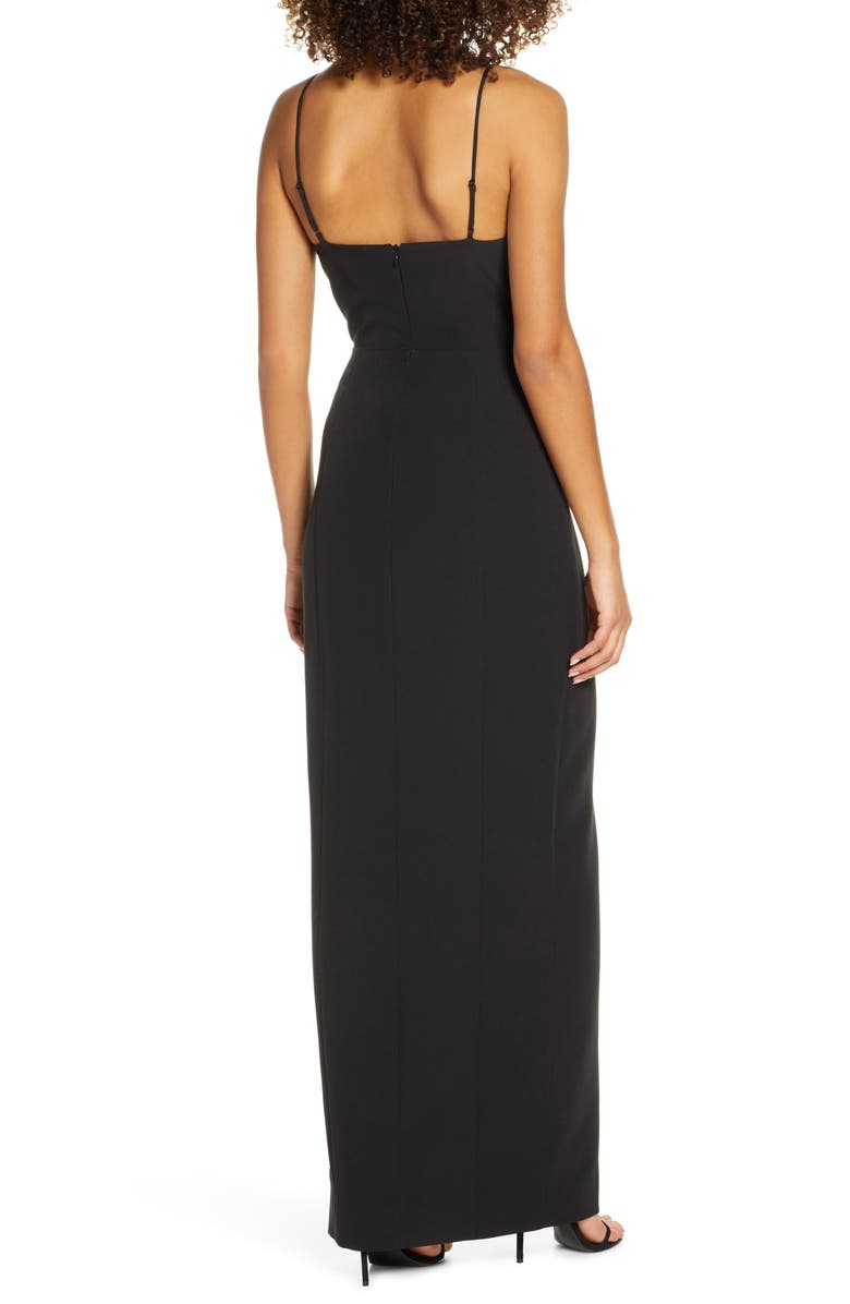 WAYF The Maisle Scuba Crepe Column Gown, Alternate, color, 