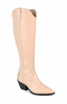 Journee Signature Pryse Leather Western Boot