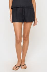 LSPACE Lia Linen Cover-Up Shorts