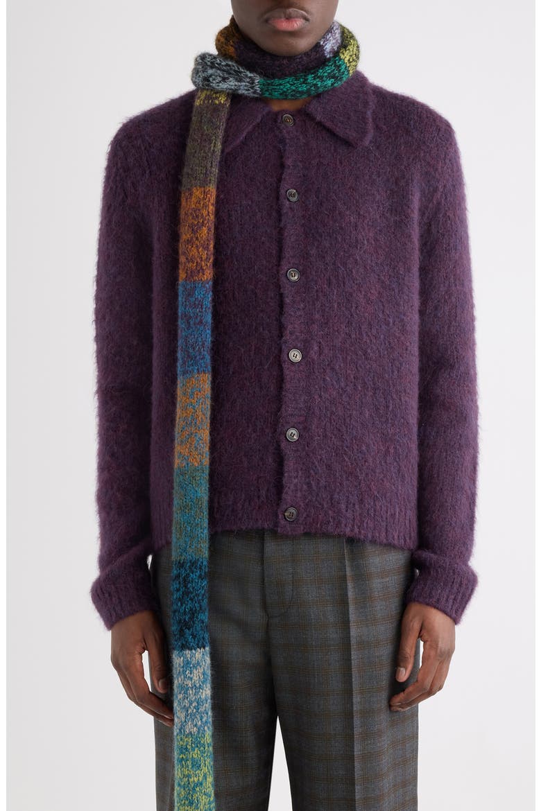 Mora Alpaca Blend Cardigan, Main, color, PURPLE