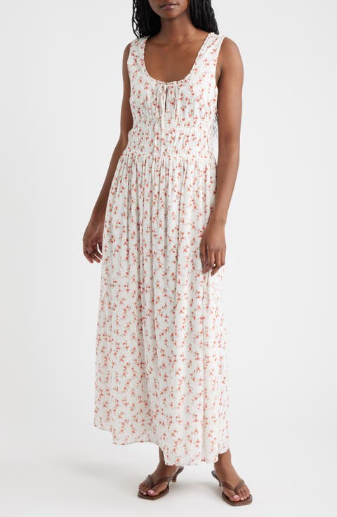 Jordie Floral Cotton Maxi Sundress