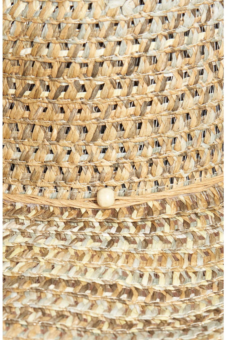 Multicolor Straw Hat, Alternate, color, BROWN