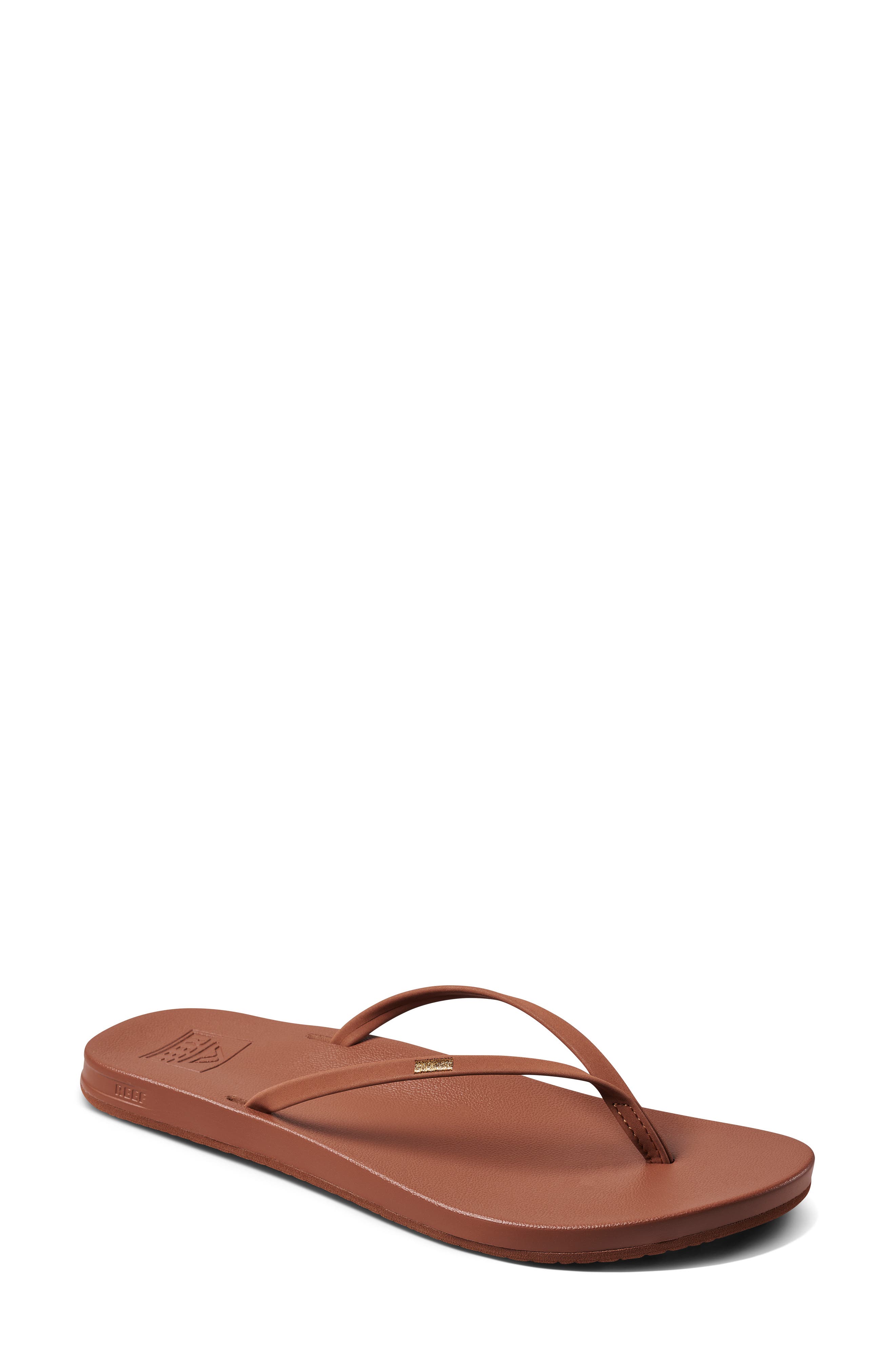 Reef Cushion Slim Flip Flop, Main, color, Espresso