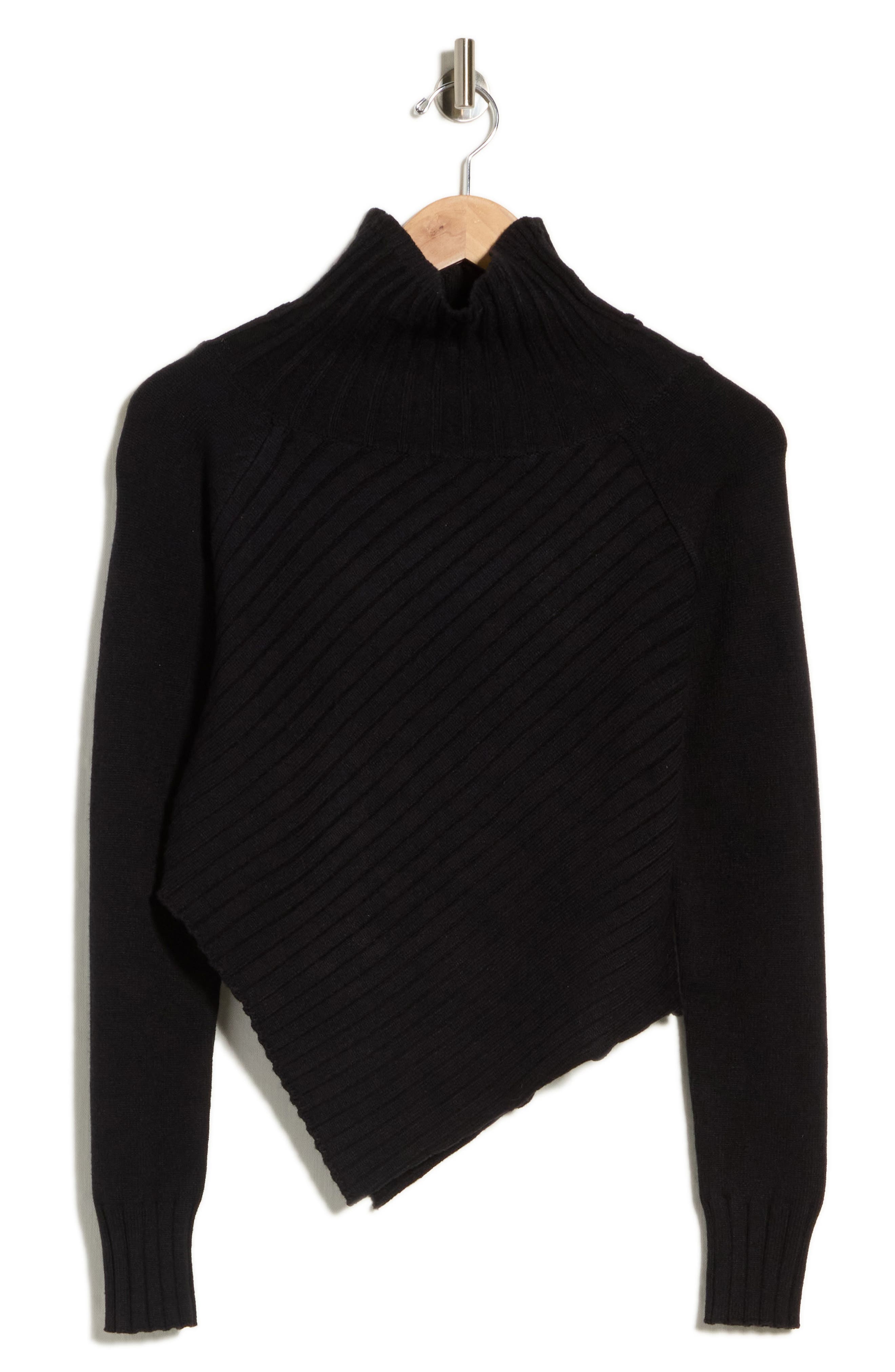 Ursula Asymmetric Hem Mock Neck Sweater