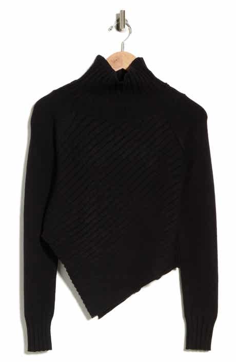 Ursula Asymmetric Hem Mock Neck Sweater